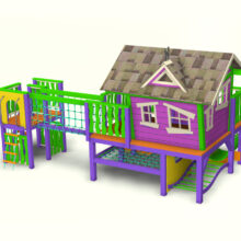 Детский игровой комплекс с домиком (мод.21129). Вид 3