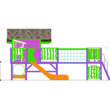 Детский игровой комплекс с домиком (мод.21129). Вид 5
