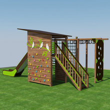 Детский игровой комплекс с домиком (мод.21132). Вид 2