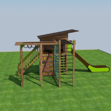 Детский игровой комплекс с домиком (мод.21132). Вид 4